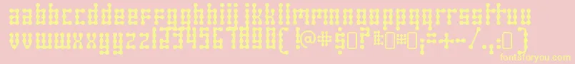 skeletor stance Font – Yellow Fonts on Pink Background