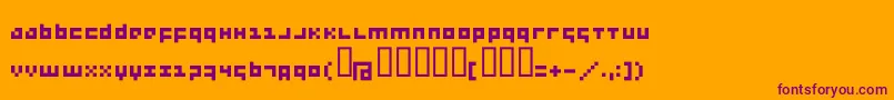 Menee Font – Purple Fonts on Orange Background