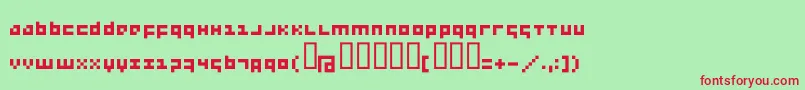Menee-fontti – punaiset fontit vihreällä taustalla