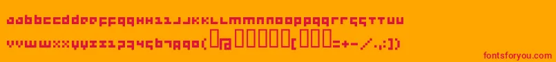 Menee Font – Red Fonts on Orange Background