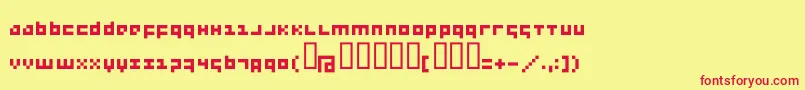 Menee Font – Red Fonts on Yellow Background