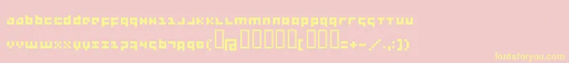 Menee Font – Yellow Fonts on Pink Background