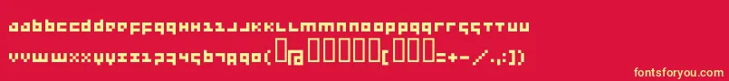 Menee Font – Yellow Fonts on Red Background