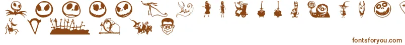 skellingtonbats Font – Brown Fonts on White Background