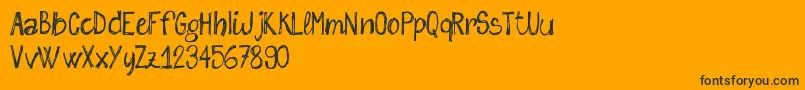 sketch me  FREE version Font – Black Fonts on Orange Background