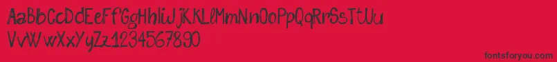 sketch me  FREE version Font – Black Fonts on Red Background