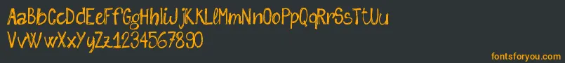 Czcionka sketch me  FREE version – pomarańczowe czcionki na czarnym tle