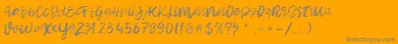 Sketch Time Demo Font – Gray Fonts on Orange Background