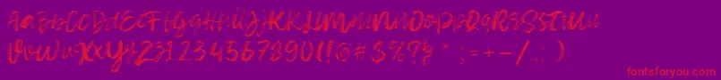 Sketch Time Demo Font – Red Fonts on Purple Background