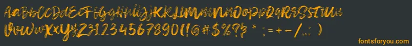 Шрифт Sketch Time Demo – оранжевые шрифты на чёрном фоне