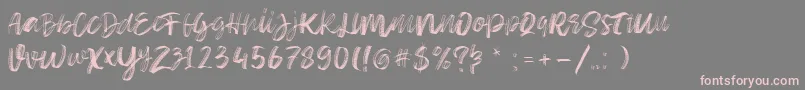 Sketch Time Demo-Schriftart – Rosa Schriften auf grauem Hintergrund