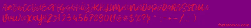 Sketch Time Demo Font – Red Fonts on Purple Background