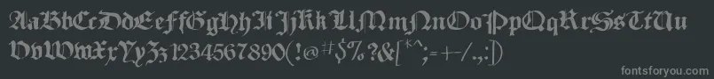 SketchedCassiusBroken-Schriftart – Graue Schriften auf schwarzem Hintergrund
