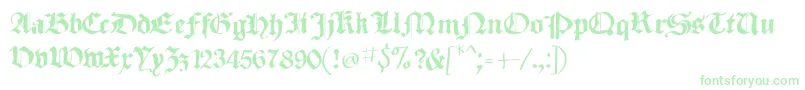 SketchedCassiusBroken Font – Green Fonts on White Background