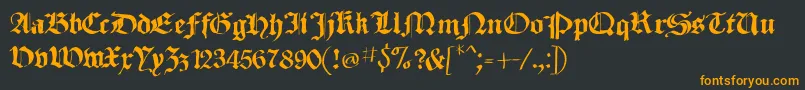 SketchedCassiusBroken Font – Orange Fonts on Black Background