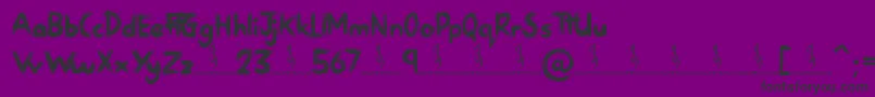 Sketchy Night-fontti – mustat fontit violetilla taustalla