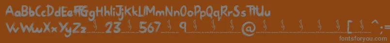 Шрифт Sketchy Night – серые шрифты на коричневом фоне