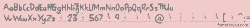 Sketchy Night-Schriftart – Graue Schriften auf rosa Hintergrund