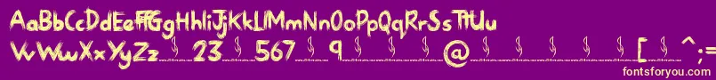 Sketchy Night Font – Yellow Fonts on Purple Background