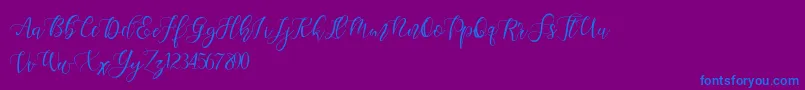 Sketchy Twisty Demo Font – Blue Fonts on Purple Background