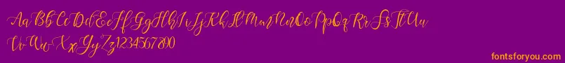 Sketchy Twisty Demo Font – Orange Fonts on Purple Background