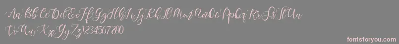 Sketchy Twisty Demo-Schriftart – Rosa Schriften auf grauem Hintergrund