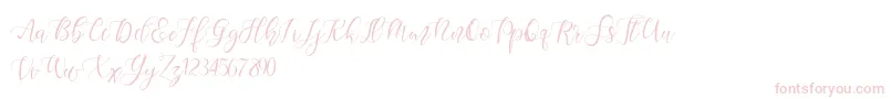 Sketchy Twisty Demo-Schriftart – Rosa Schriften auf weißem Hintergrund