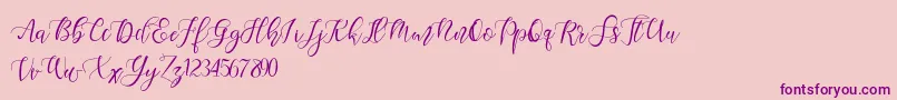 Sketchy Twisty Demo-Schriftart – Violette Schriften auf rosa Hintergrund