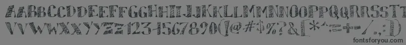 sketchy Font – Black Fonts on Gray Background