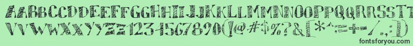 sketchy Font – Black Fonts on Green Background