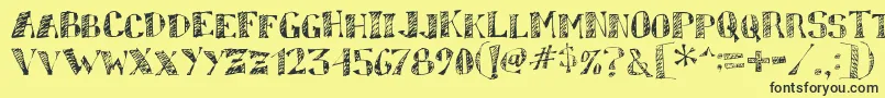 sketchy Font – Black Fonts on Yellow Background