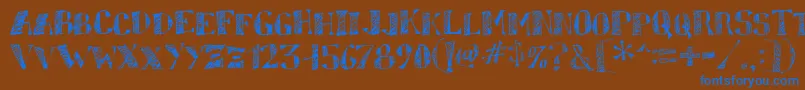 sketchy Font – Blue Fonts on Brown Background