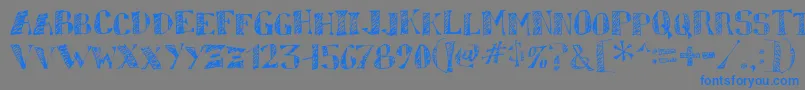 sketchy-Schriftart – Blaue Schriften auf grauem Hintergrund