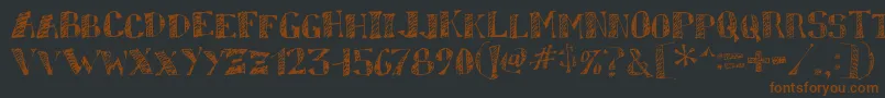 sketchy Font – Brown Fonts on Black Background