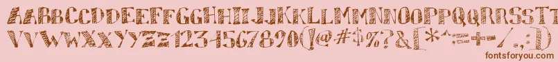 sketchy Font – Brown Fonts on Pink Background