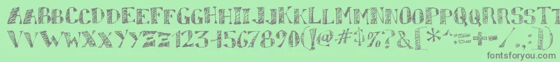 sketchy Font – Gray Fonts on Green Background