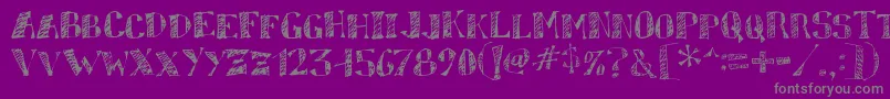 sketchy Font – Gray Fonts on Purple Background