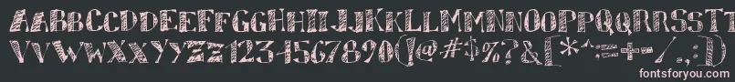 sketchy Font – Pink Fonts on Black Background