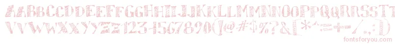 sketchy Font – Pink Fonts on White Background