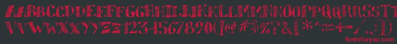 sketchy Font – Red Fonts on Black Background