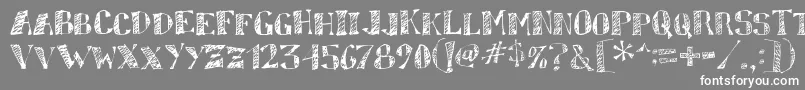 sketchy Font – White Fonts on Gray Background