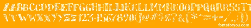 sketchy Font – White Fonts on Orange Background