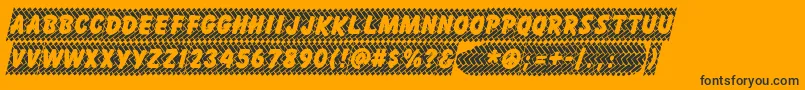 SKIDE   -Schriftart – Schwarze Schriften auf orangefarbenem Hintergrund
