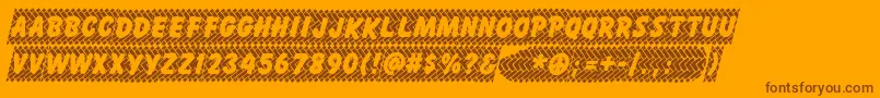 SKIDE    Font – Brown Fonts on Orange Background