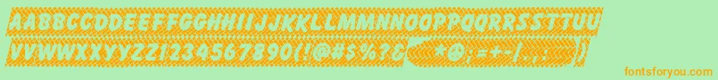 SKIDE    Font – Orange Fonts on Green Background