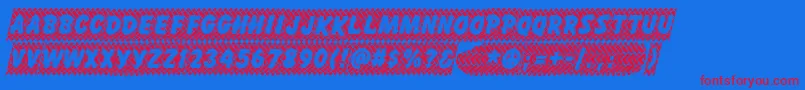 SKIDE    Font – Red Fonts on Blue Background