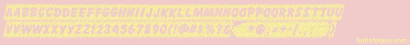 SKIDE    Font – Yellow Fonts on Pink Background