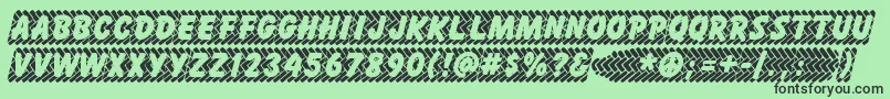 SKIDZ    Font – Black Fonts on Green Background