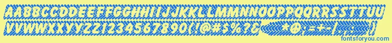 SKIDZ    Font – Blue Fonts on Yellow Background