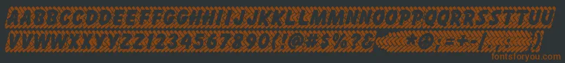 SKIDZ    Font – Brown Fonts on Black Background